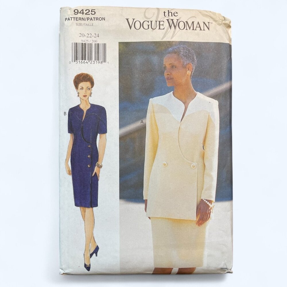 Vintage Vogue Sewing Pattern 9425 The Vogue Woman 20 22 24 NOS FF Uncut 1996